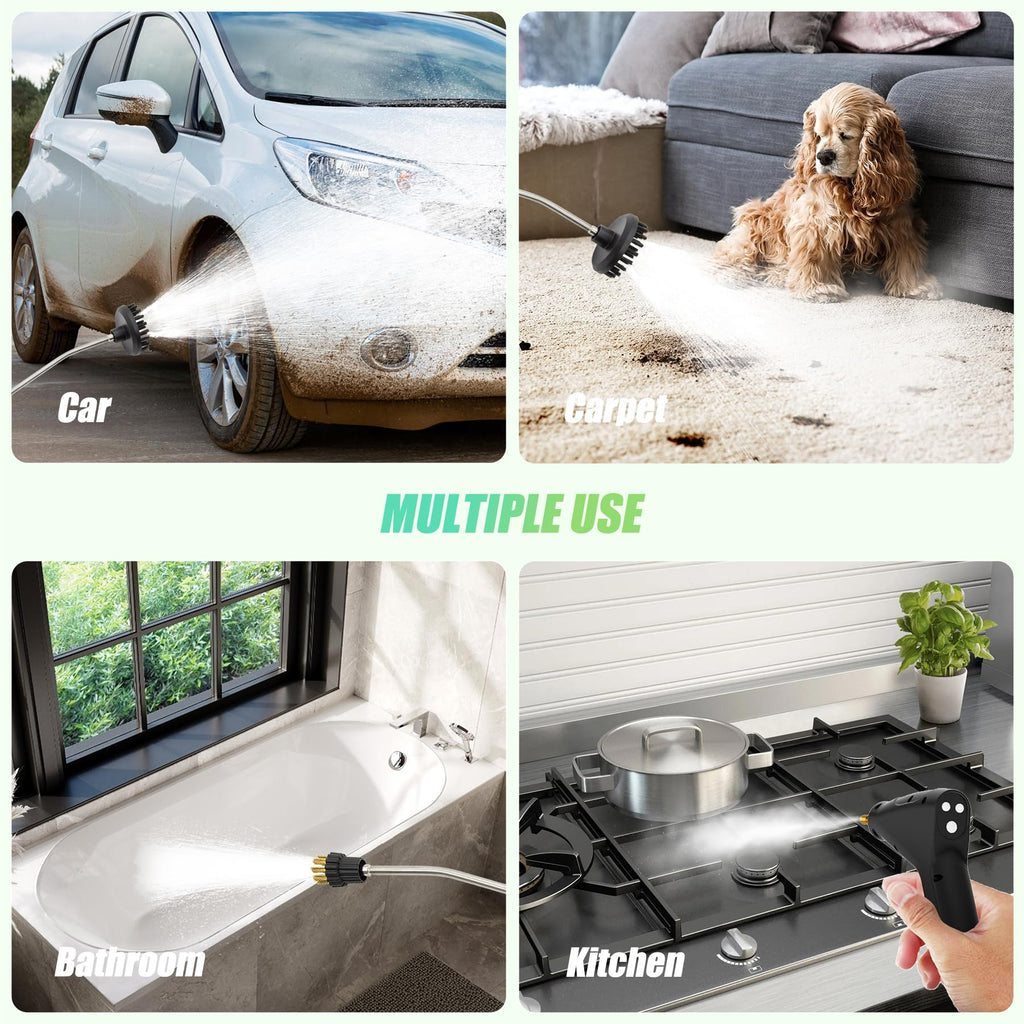 1.2L Portable Handheld Steam Cleaner with 14pcs Accessories T393290