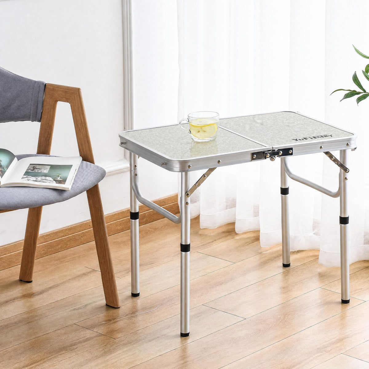 Adjustable Height Small Folding Camp Table B90842