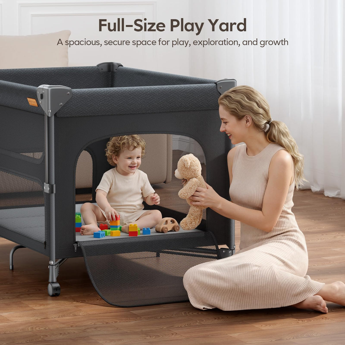 5-in-1 Baby Bassinet Bedside Crib with Changing Table Y9730
