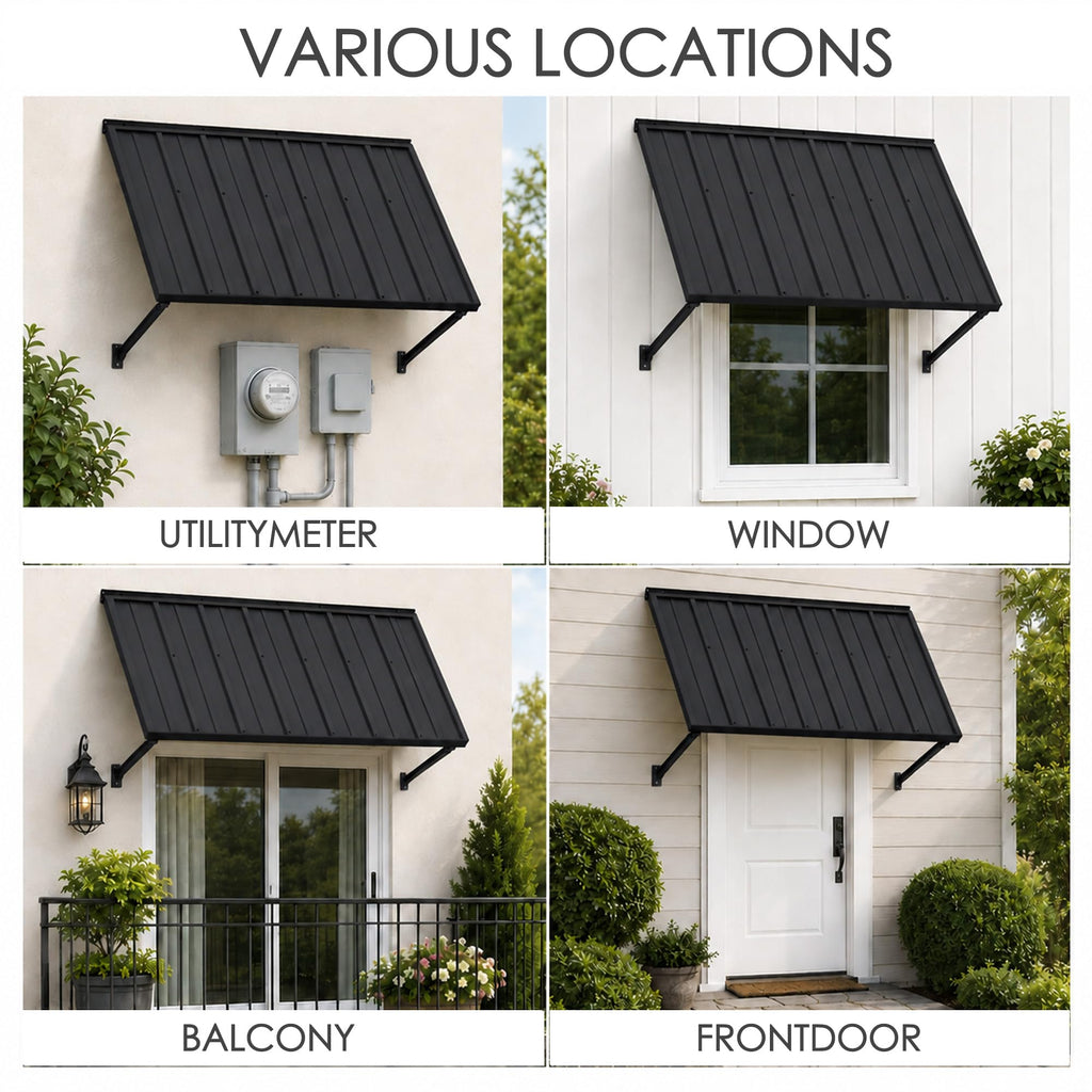 Adjustable Door Window Awning 42"W×32" R3968