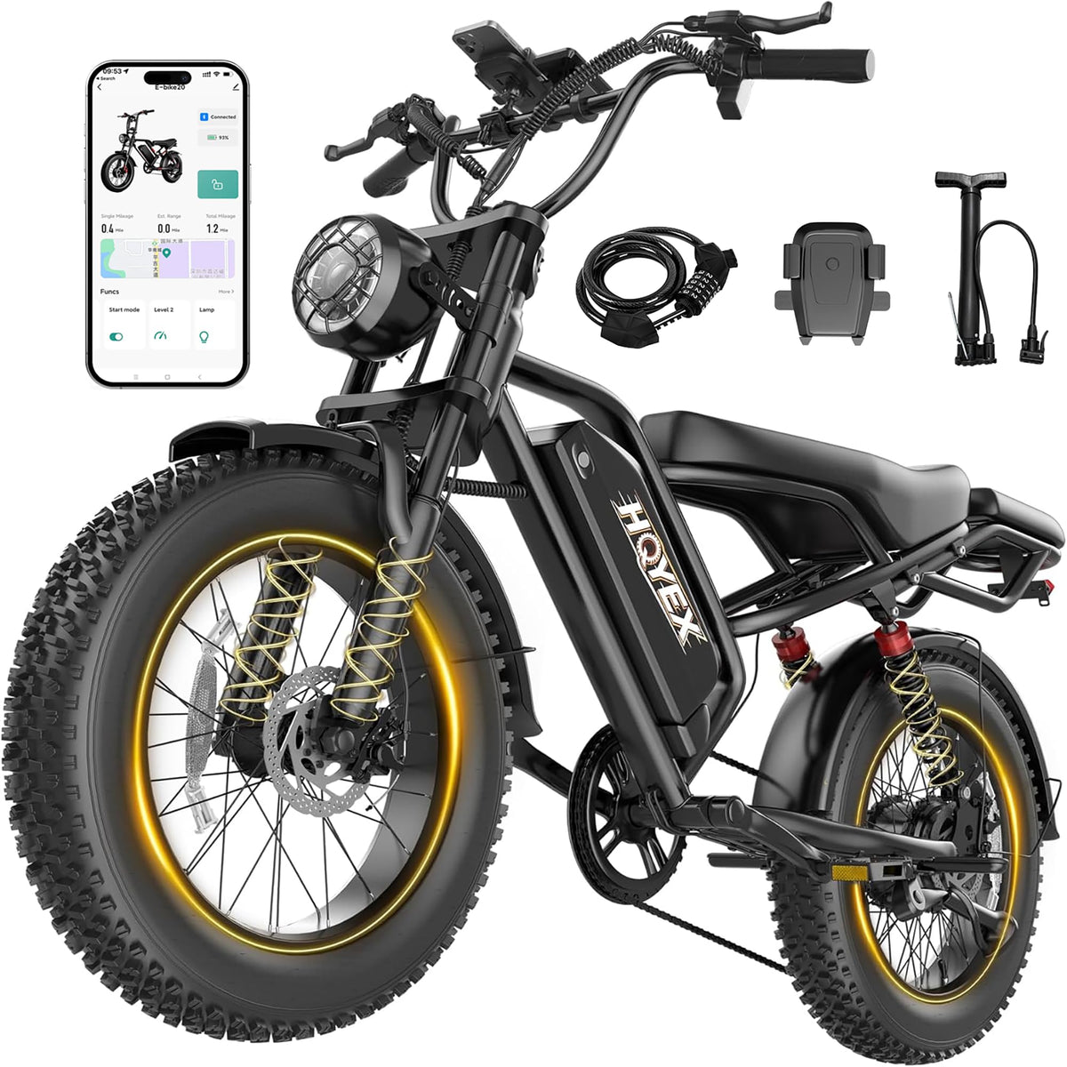 1500W 20" Fat Tire Electric Bike with 48V 20Ah Battery K34202