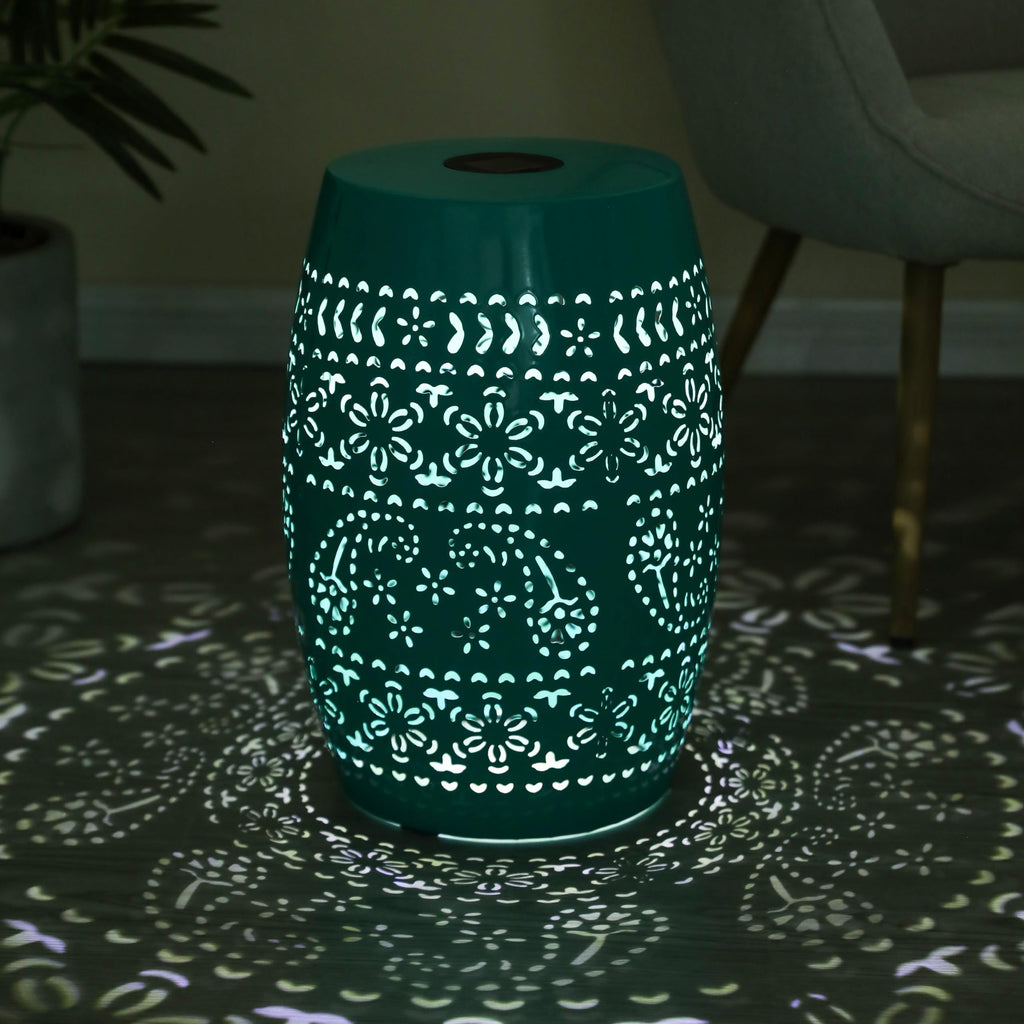 Teal Metal Patio Side Table P67308