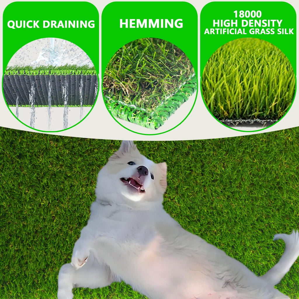 Reusable Artificial Grass Dog Loo System with Tray and Pee Pads, 35x23in S243