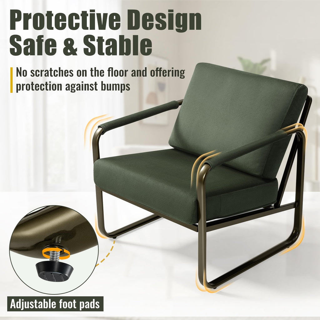 Set of 2 Green Fabric Accent Chair G412511
