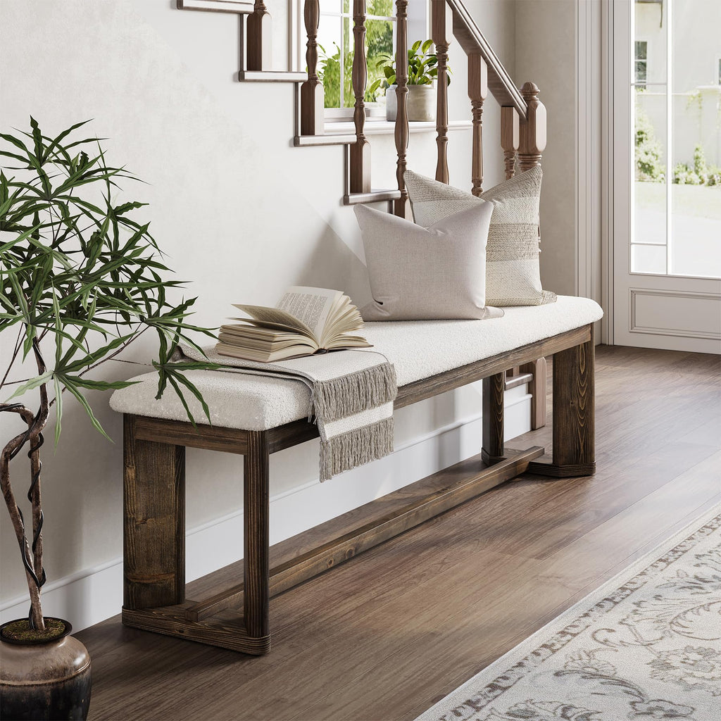 Upholstered Bench with Cushion T7360