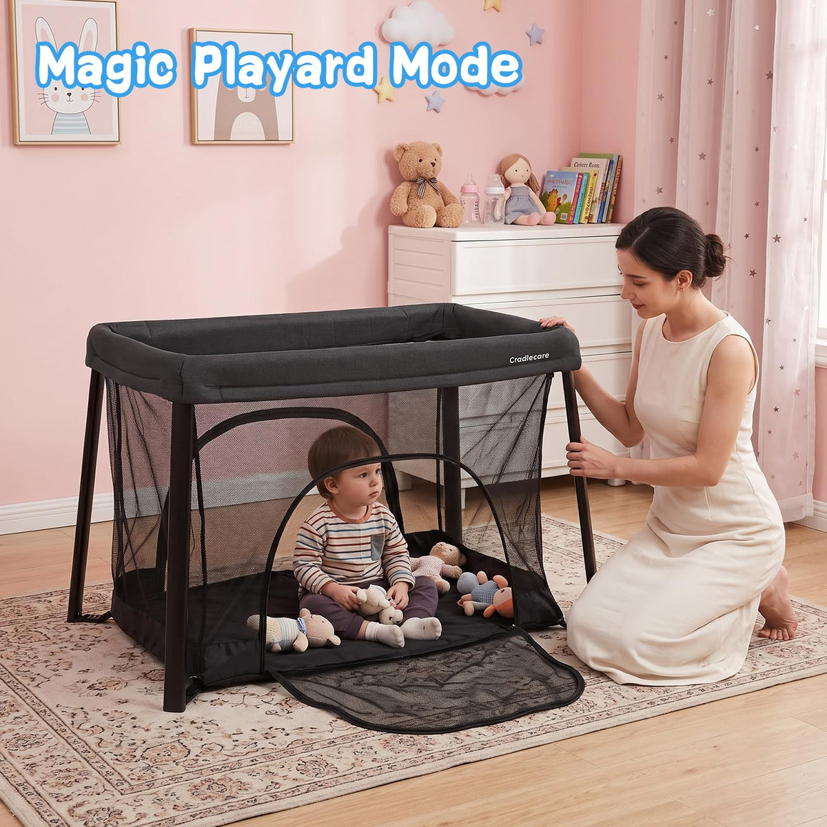 Portable Playpen with Bassinet U1889