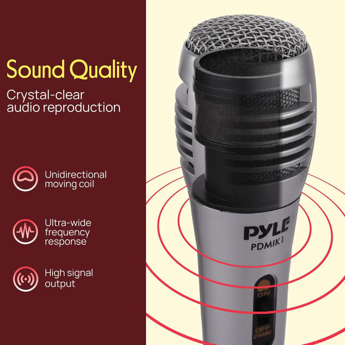 Wired Dynamic Handheld Microphone with XLR Cable B145588