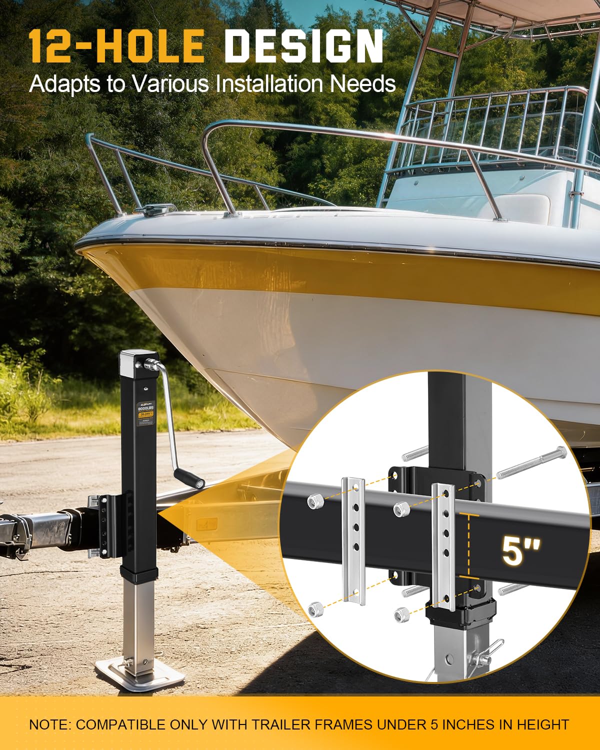 8000 lbs A-Frame Trailer Jack K40452