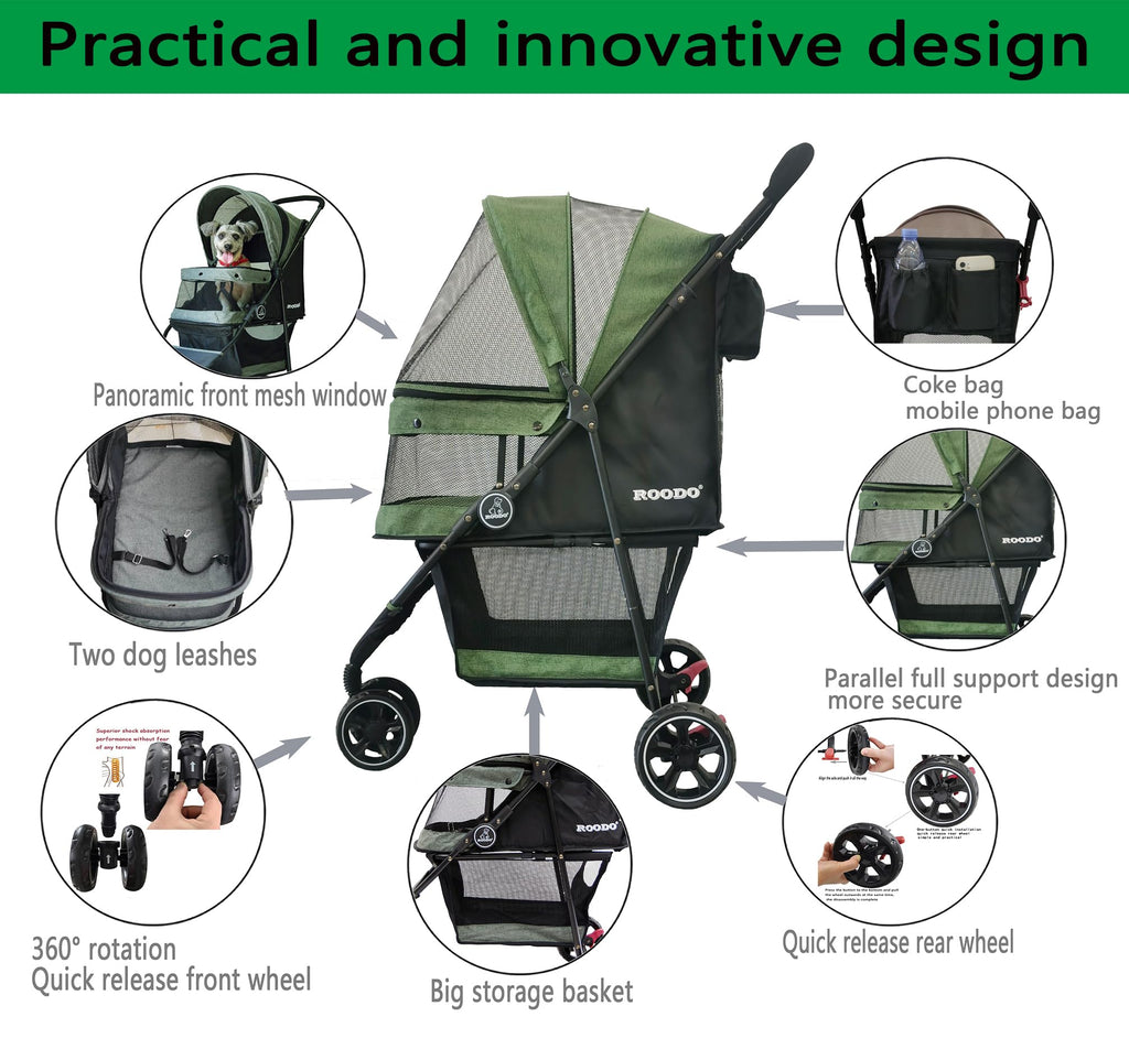 3 Wheel Foldable Pet Stroller S47704