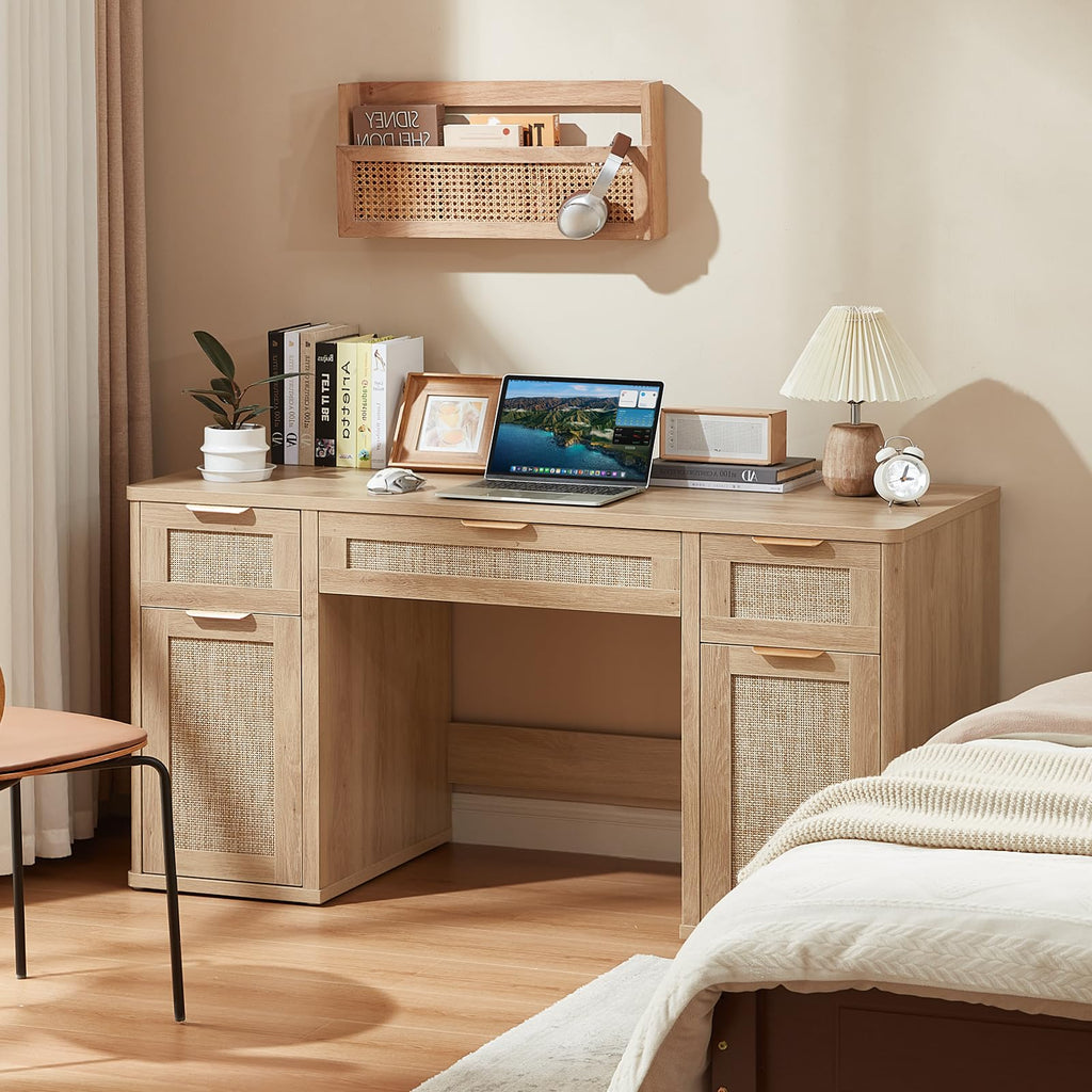 Office Desk with 5 Drawers Storage File Cabinet K2342