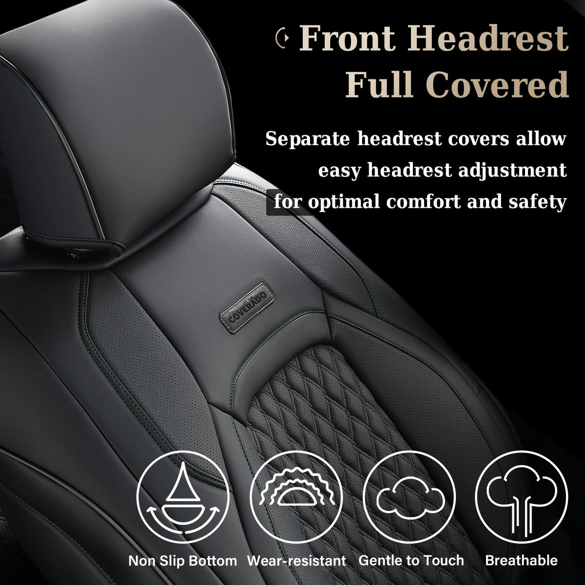 Waterproof Faux Leather Full Coverage Seat Covers Z428408
