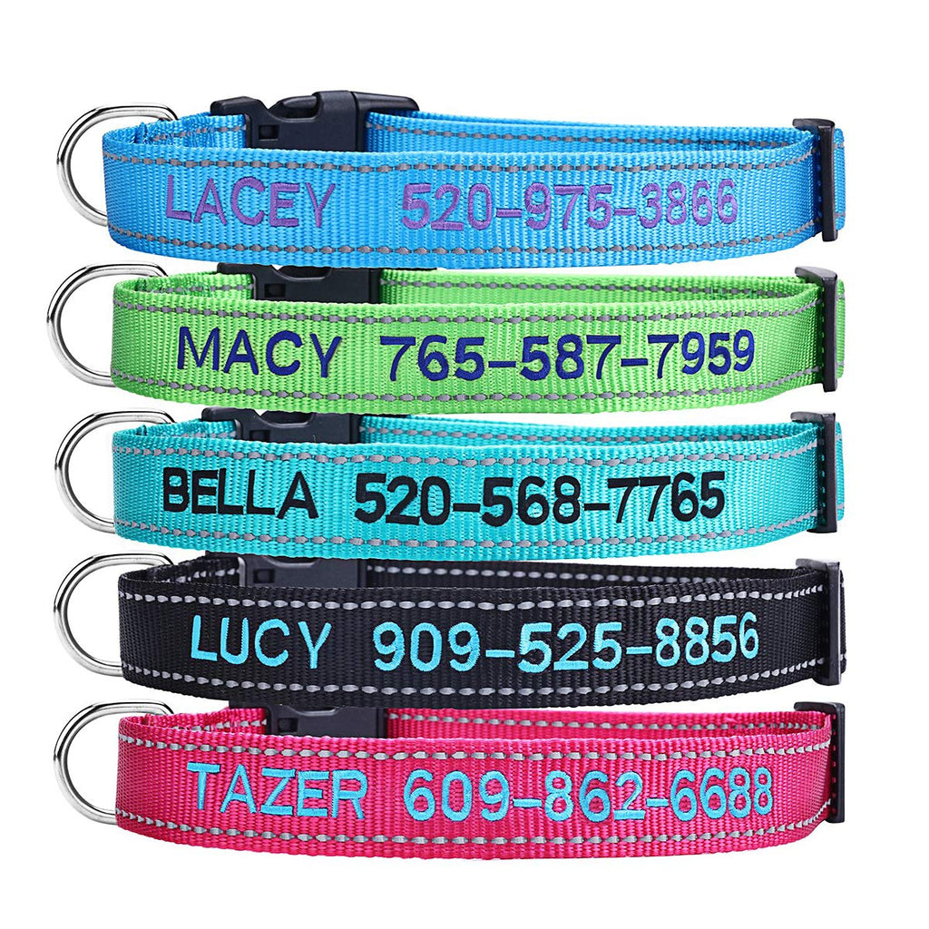 Personalized Dog Collar, 4 Adjustable Sizes Quick Release Buckle and D-Ring I995399