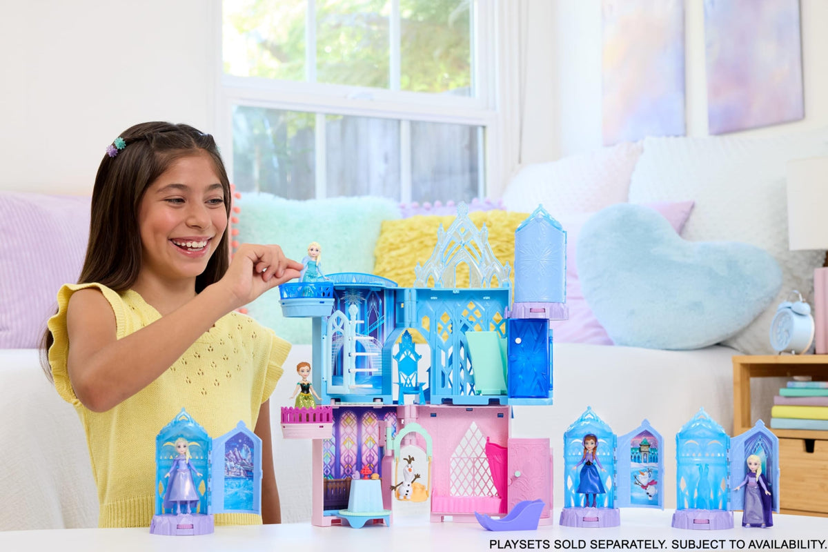 Small Dolls & Mini Castle Playsets with Spinning Doll Reveal M58623
