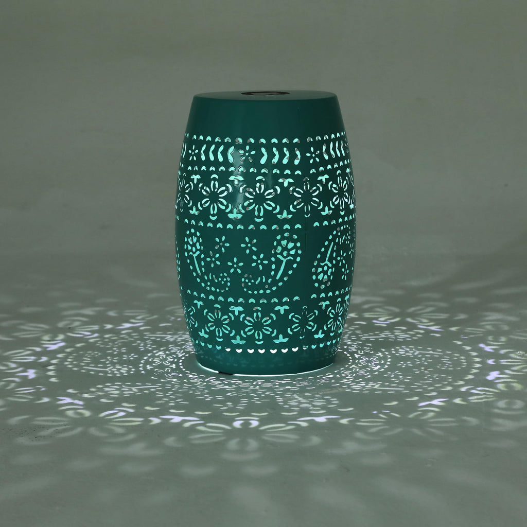 Teal Metal Patio Side Table P67308