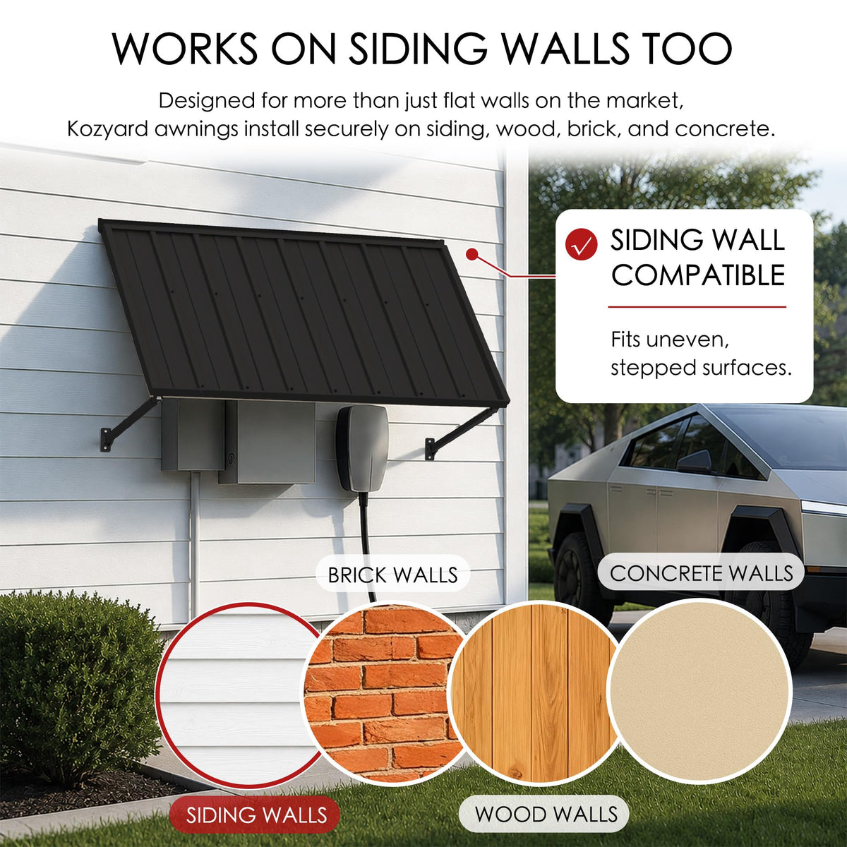 Adjustable Door Window Awning 42"W×32" R3968