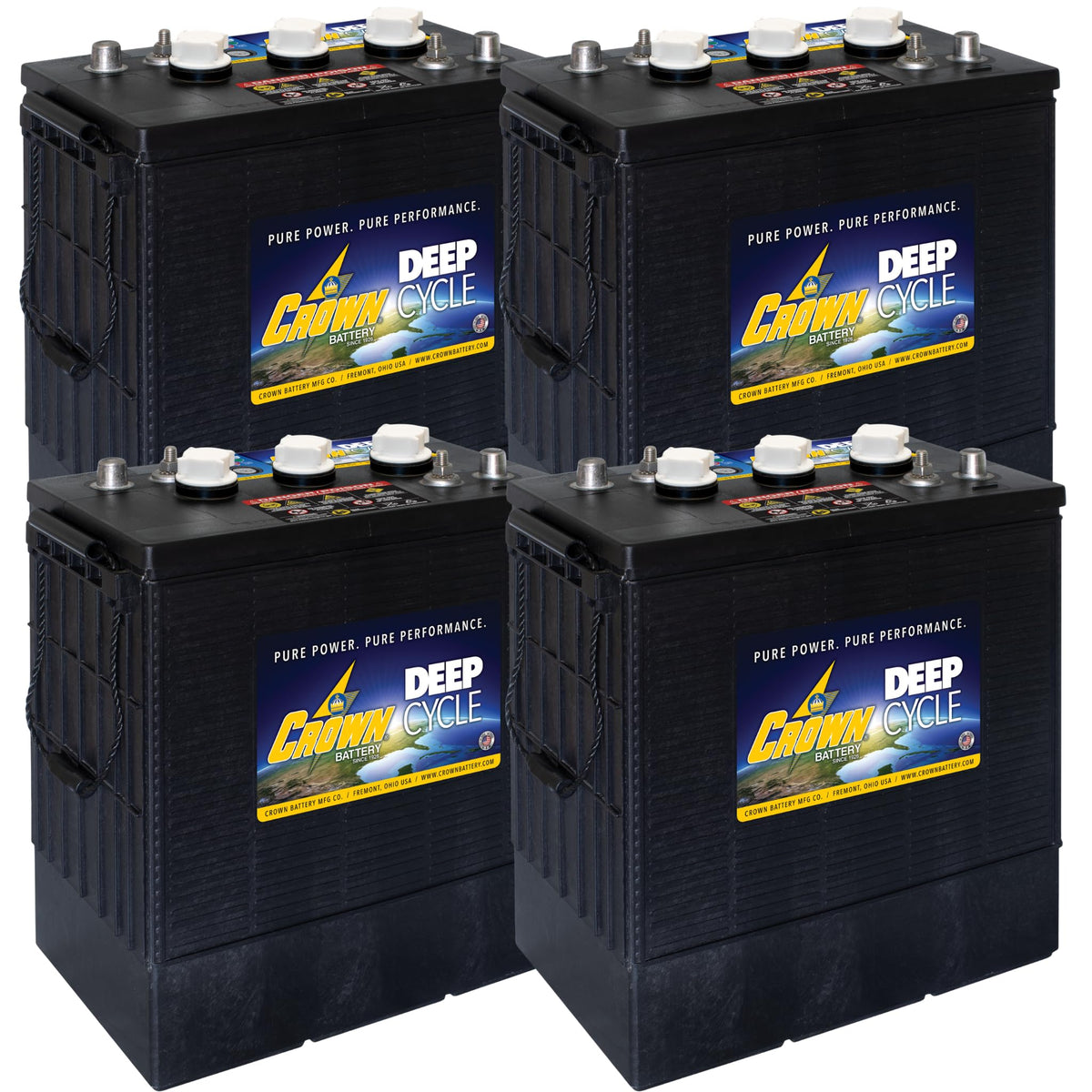 6V Flooded Lead Acid Deep Cycle Battery 305Ah 4 Pack P656