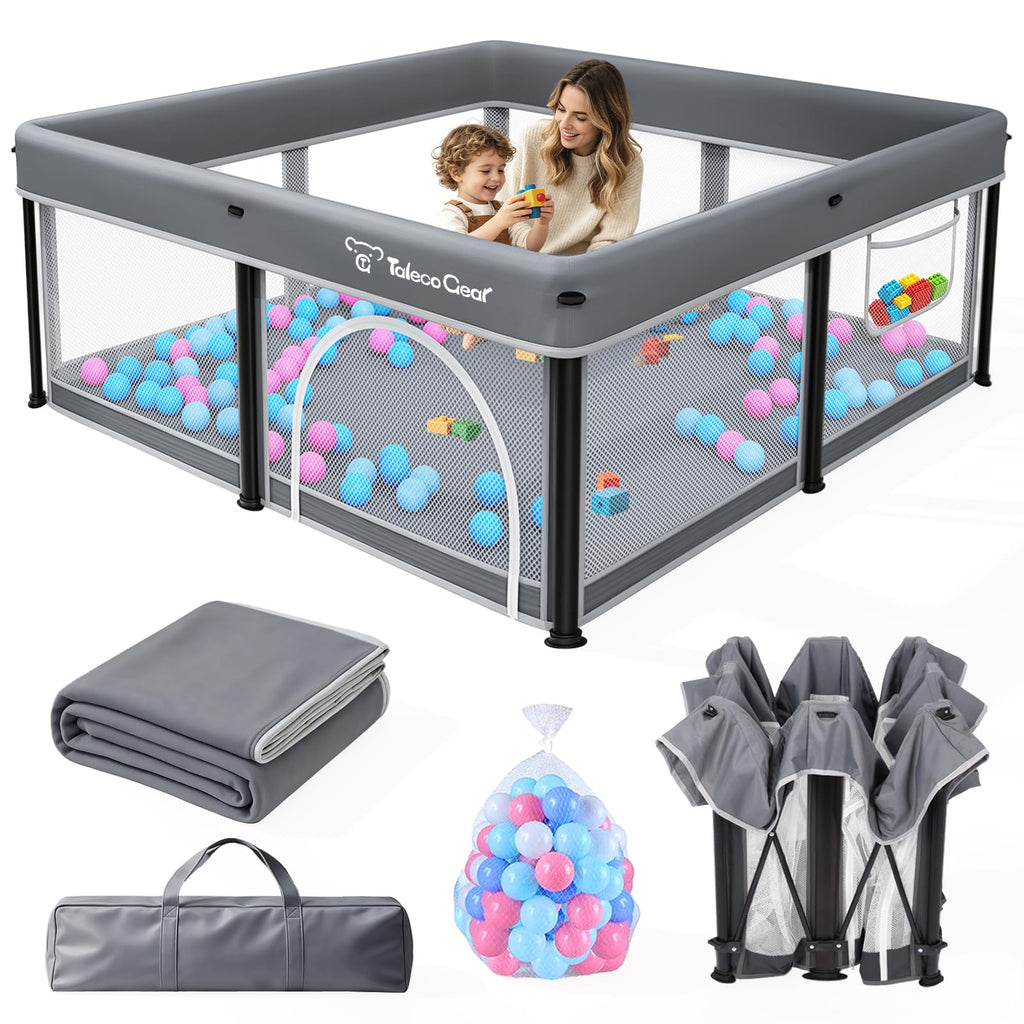Foldable Baby Playpen with Mat and Ocean Balls S706