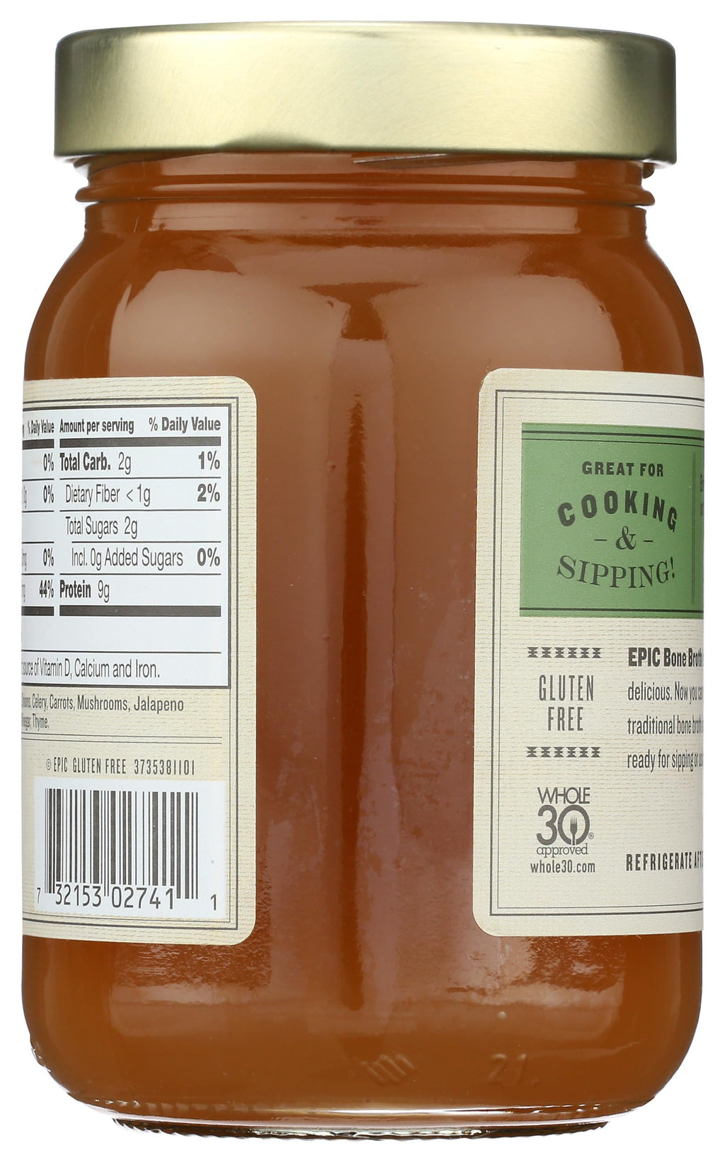 Bone Broth, Beef Jalapeno Sea Salt, 14 oz. E454494