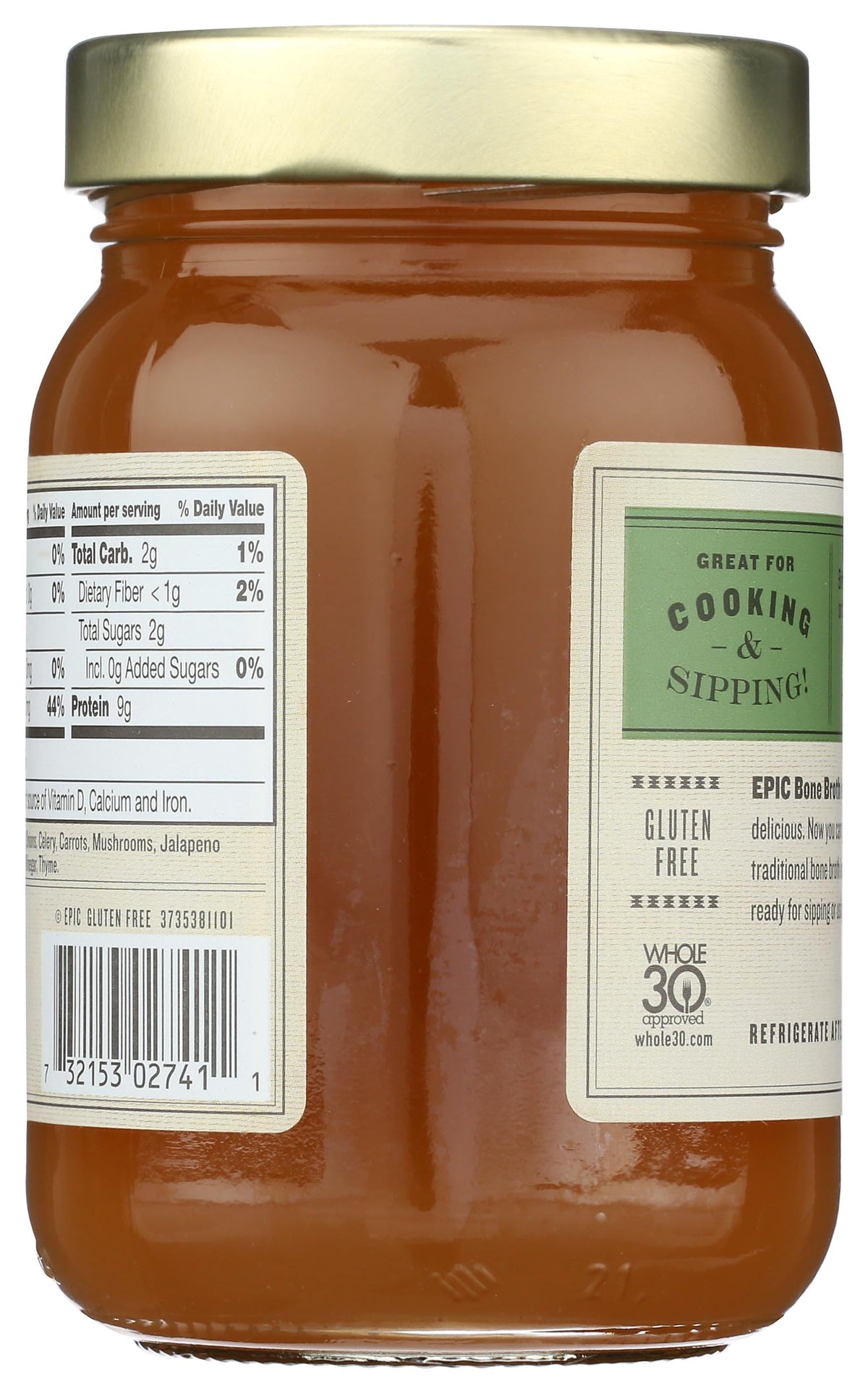 Bone Broth, Beef Jalapeno Sea Salt, 14 oz. E454494