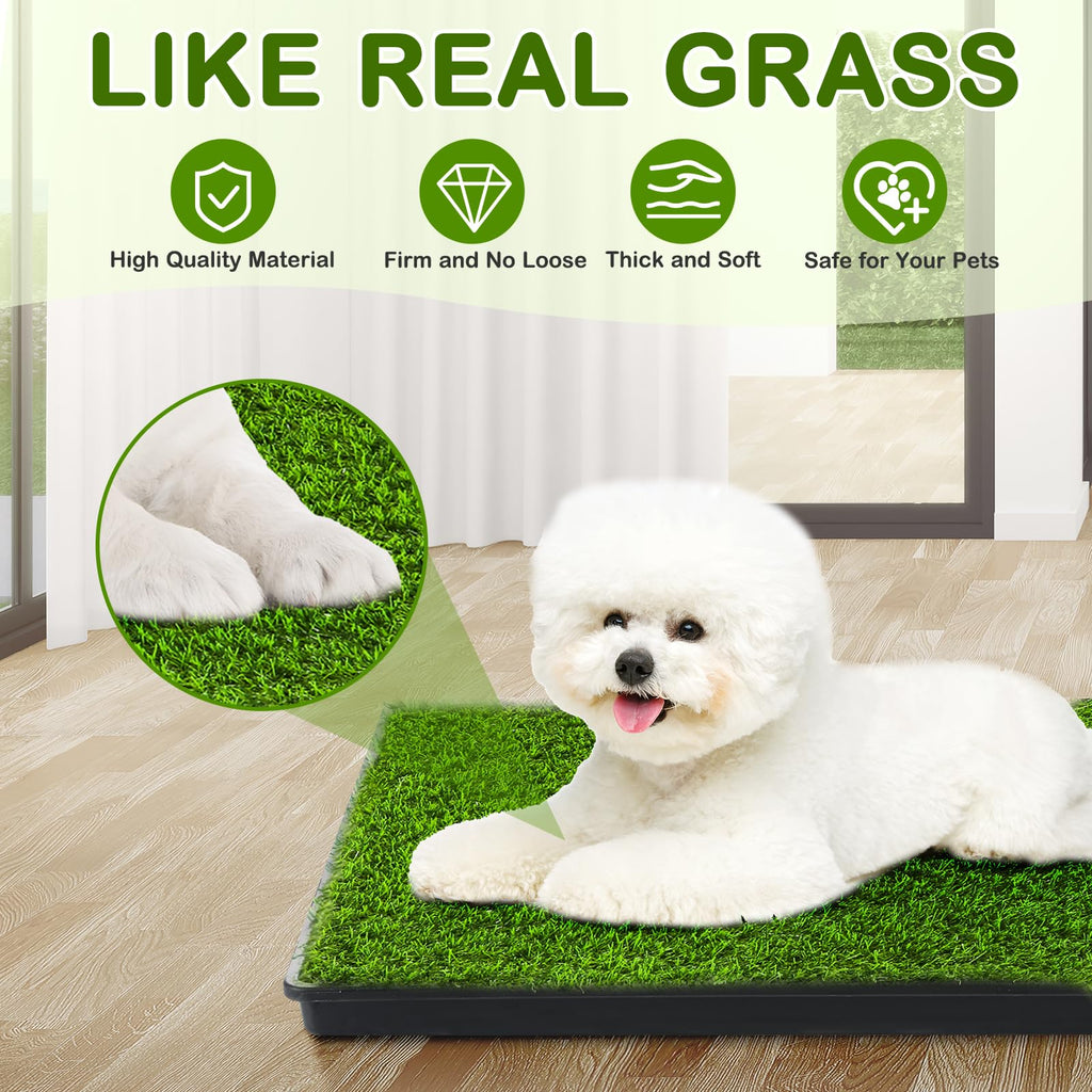 23''X17'' Artificial Turf Dog Grass Pad with Tray E617302