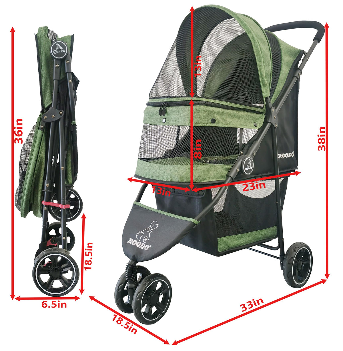 3 Wheel Foldable Pet Stroller S47704
