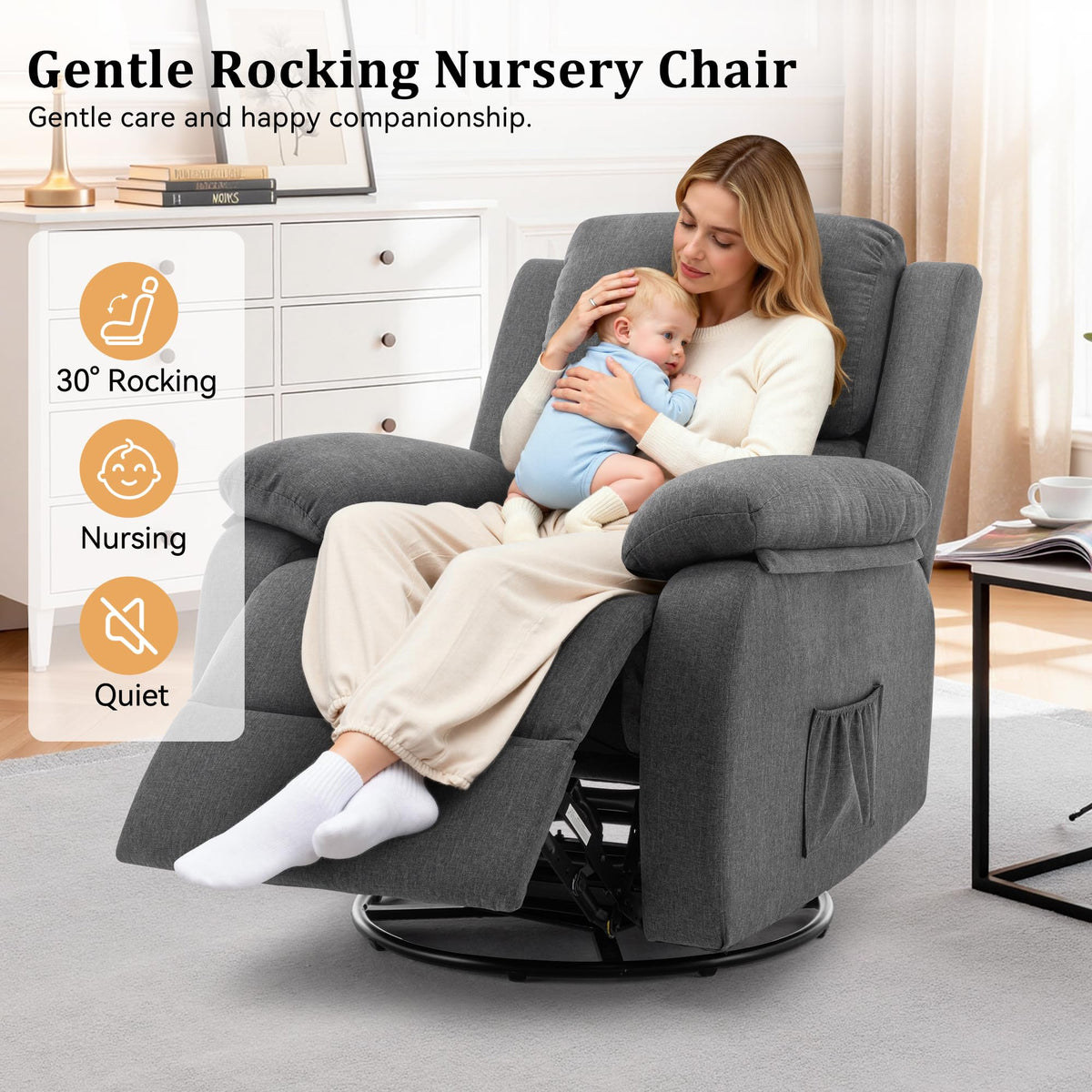 360 Swivel Rocker Recliner Chair T6892