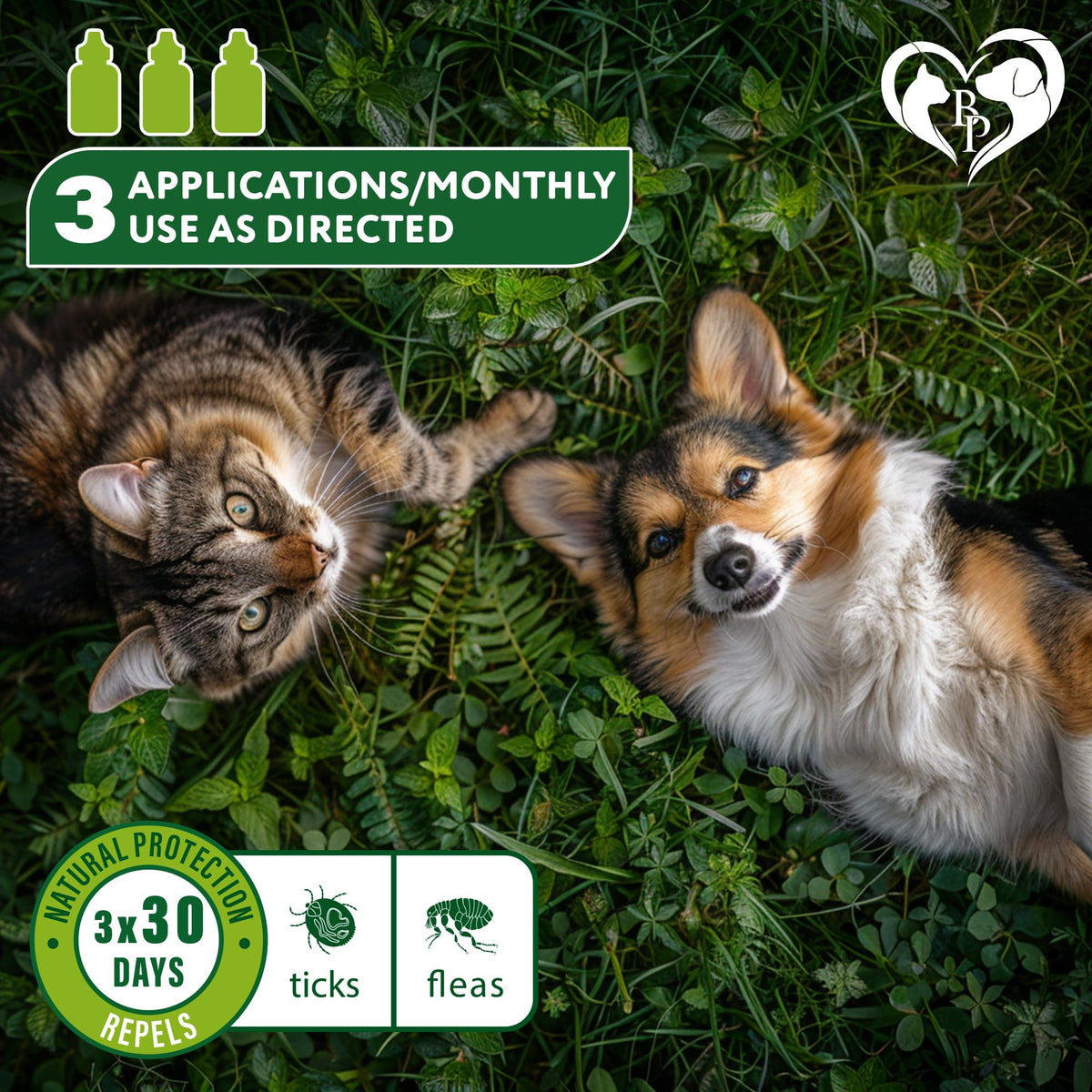 Flea & Tick Spot-On Drops for Dogs and Cats 3 Supply Pack Y777350