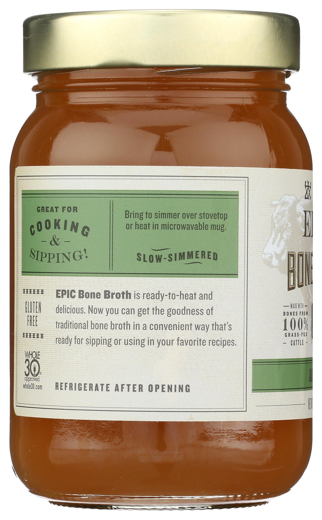 Bone Broth, Beef Jalapeno Sea Salt, 14 oz. E454494
