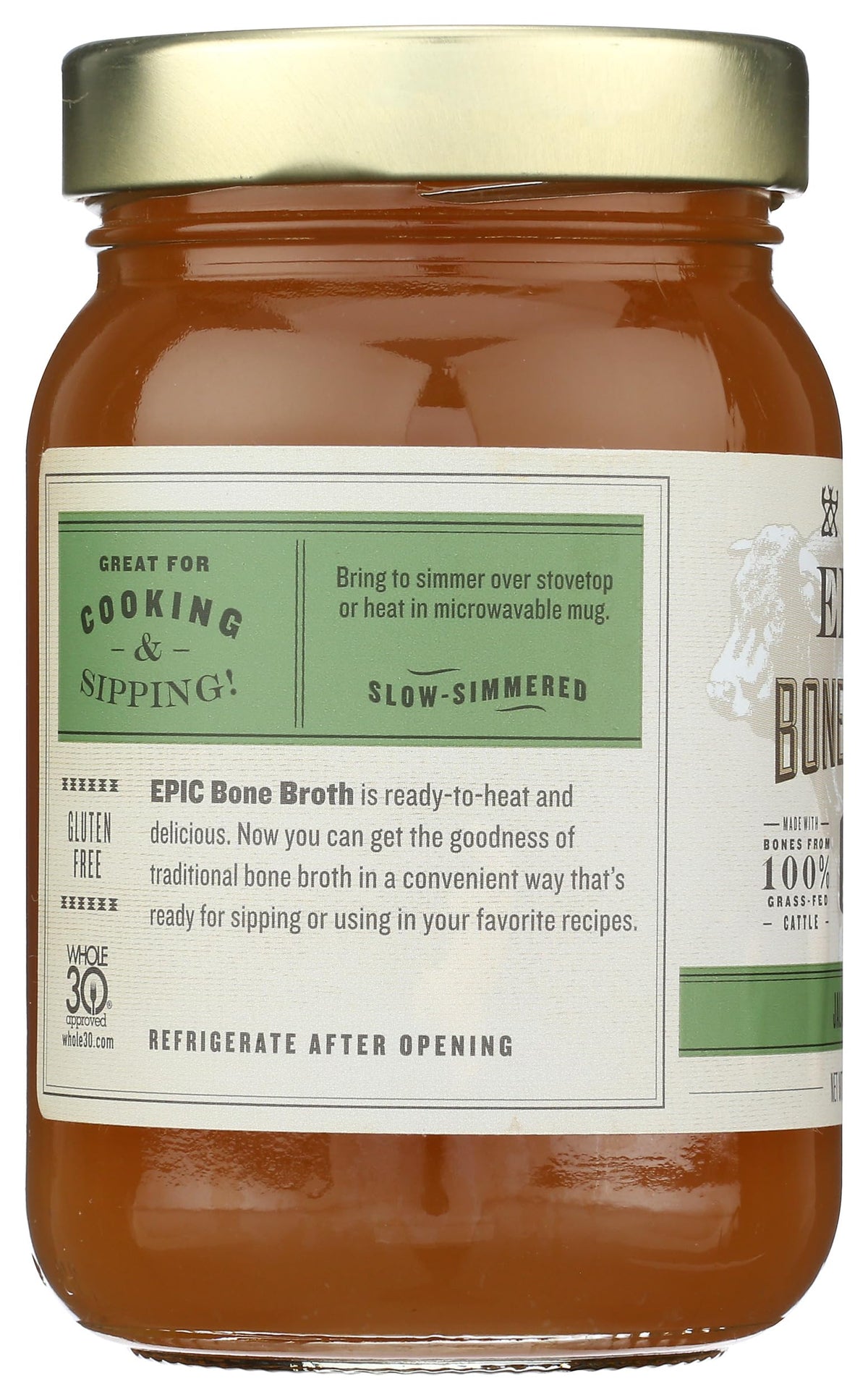 Bone Broth, Beef Jalapeno Sea Salt, 14 oz. E454494