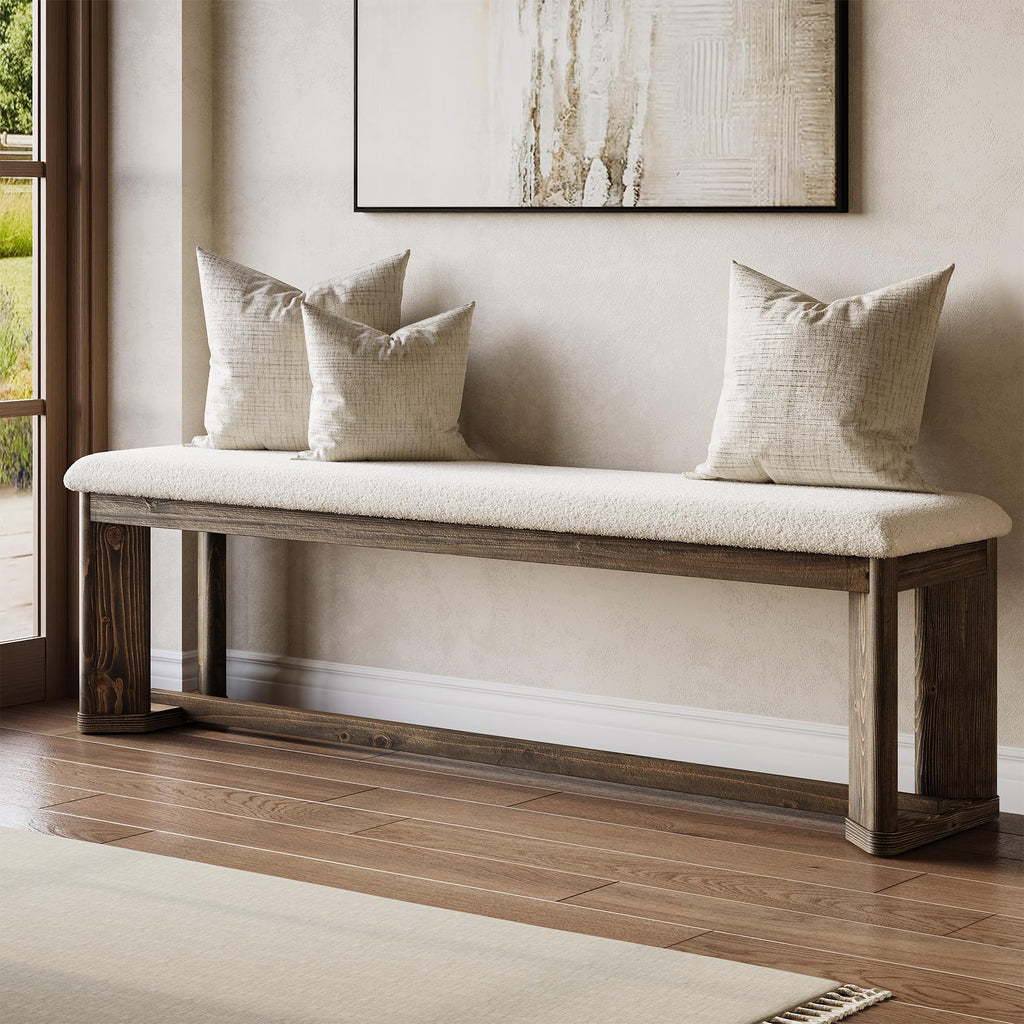 Upholstered Bench with Cushion T7360