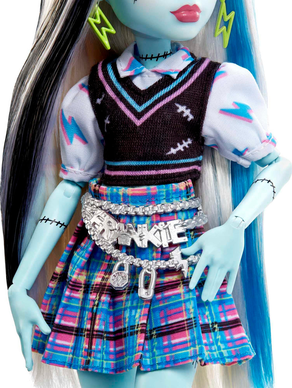 Monster High Doll with Blue & Black Streaked Hair F903