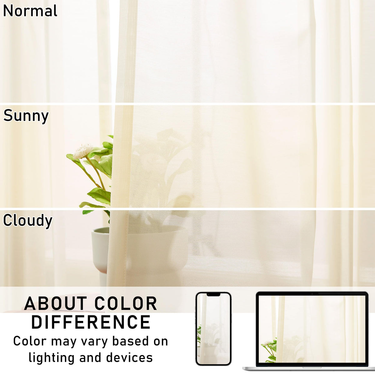 Pinch Pleated Sheer Curtains 108 Inches Length N1244