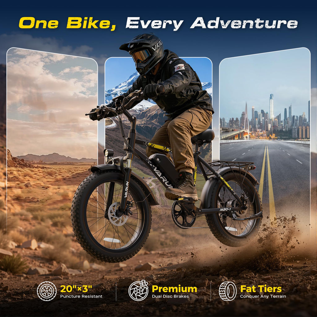 1000W Peak Motor 60+ Miles Fat Tire Electric Bike G9261