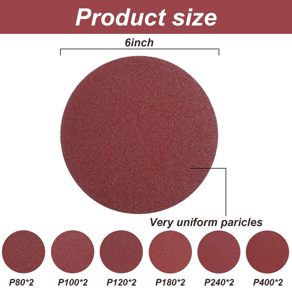 22 Pieces 4 x 36 In Sanding Belts and 6 In Self-Adhesive Discs Set W943312