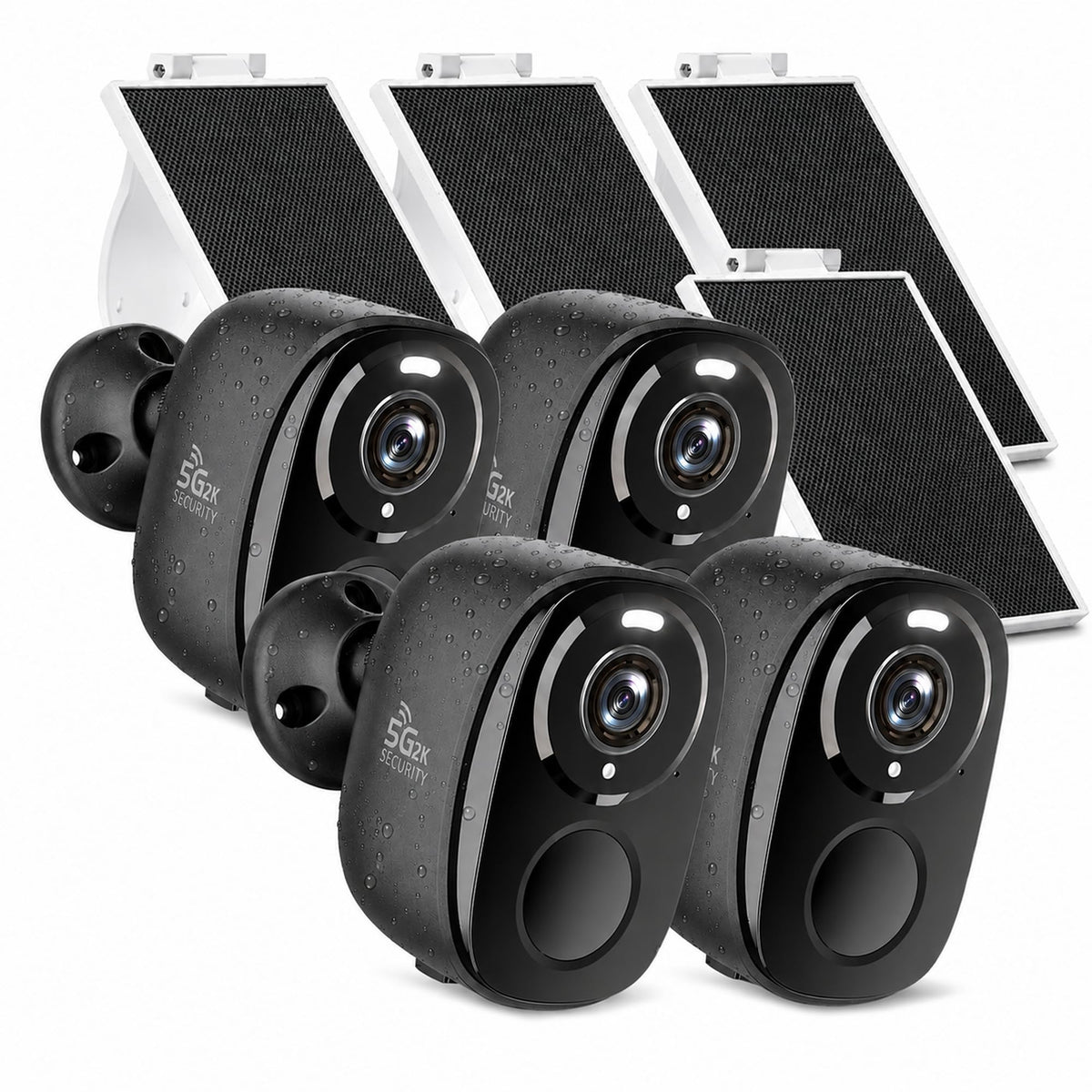 5GHz/2.4G Wireless Outdoor Security Cameras with Solar Panels G6764
