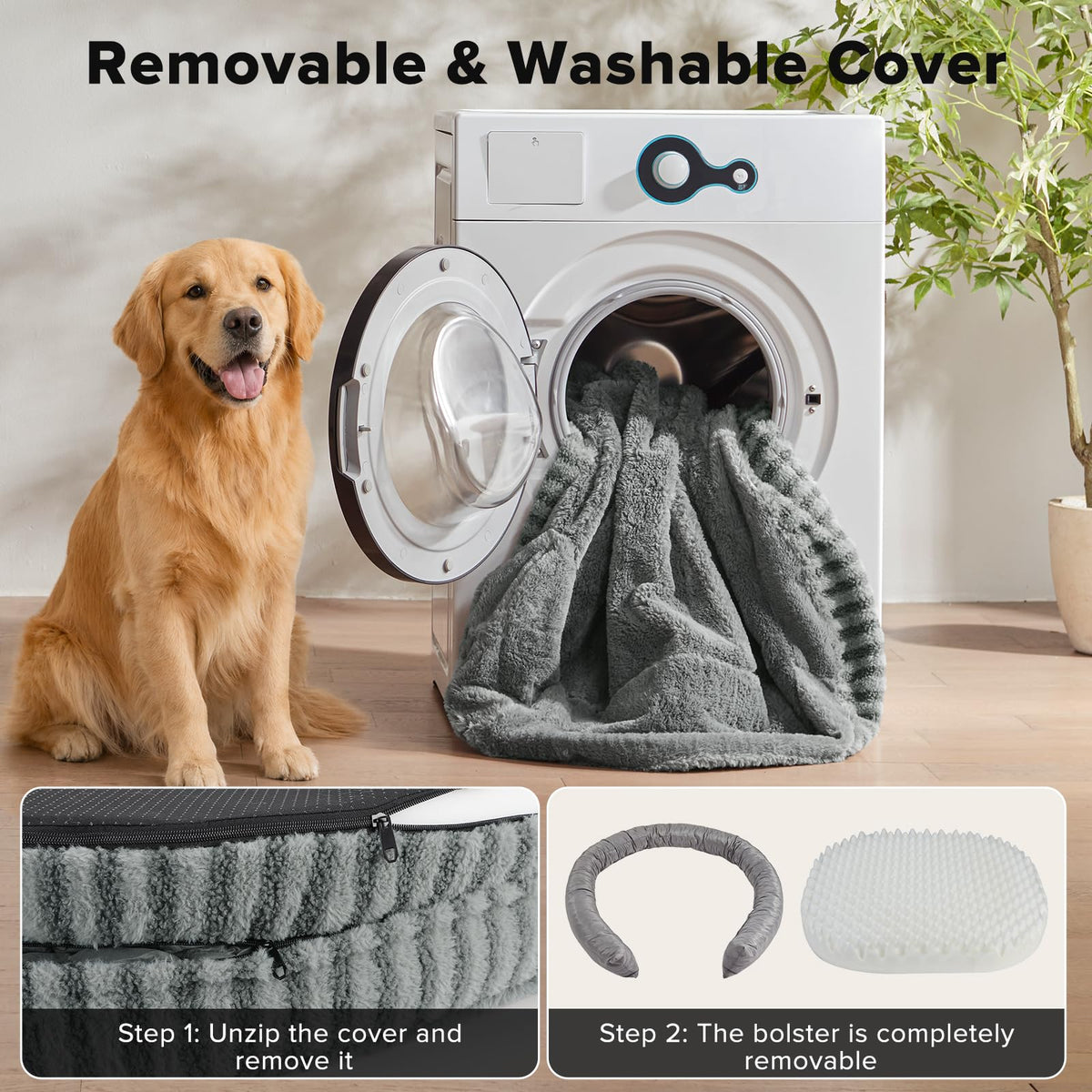Washable 42" Orthopedic Dog Bed H363978