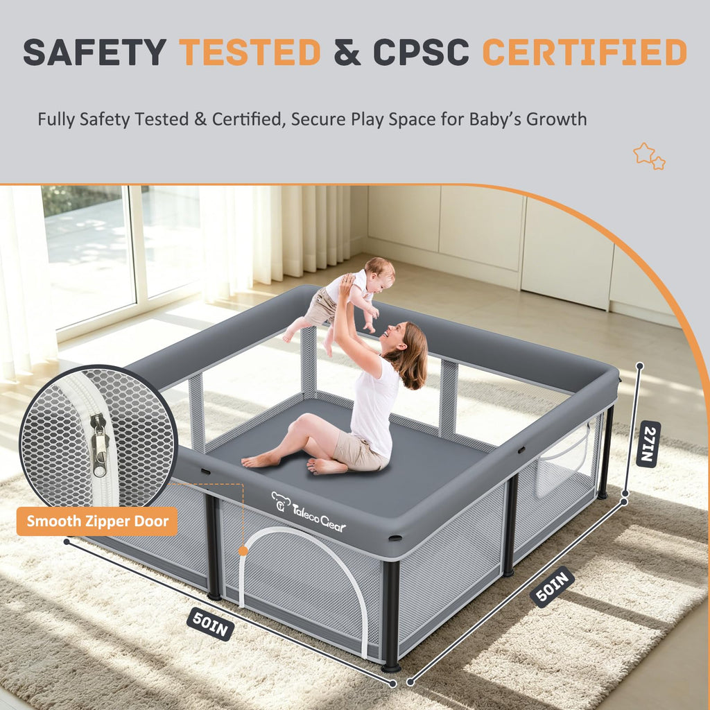 Foldable Baby Playpen with Mat and Ocean Balls S706