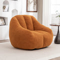 Yellow Faux-Fur Beanbag Sofa with Armrests S515642