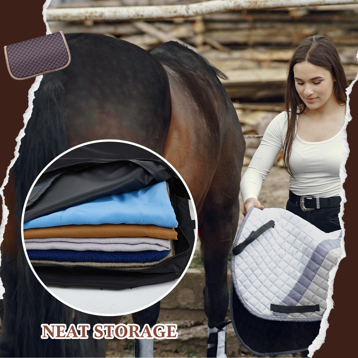 Saddle Pad Bag with Multiple Compartments X670