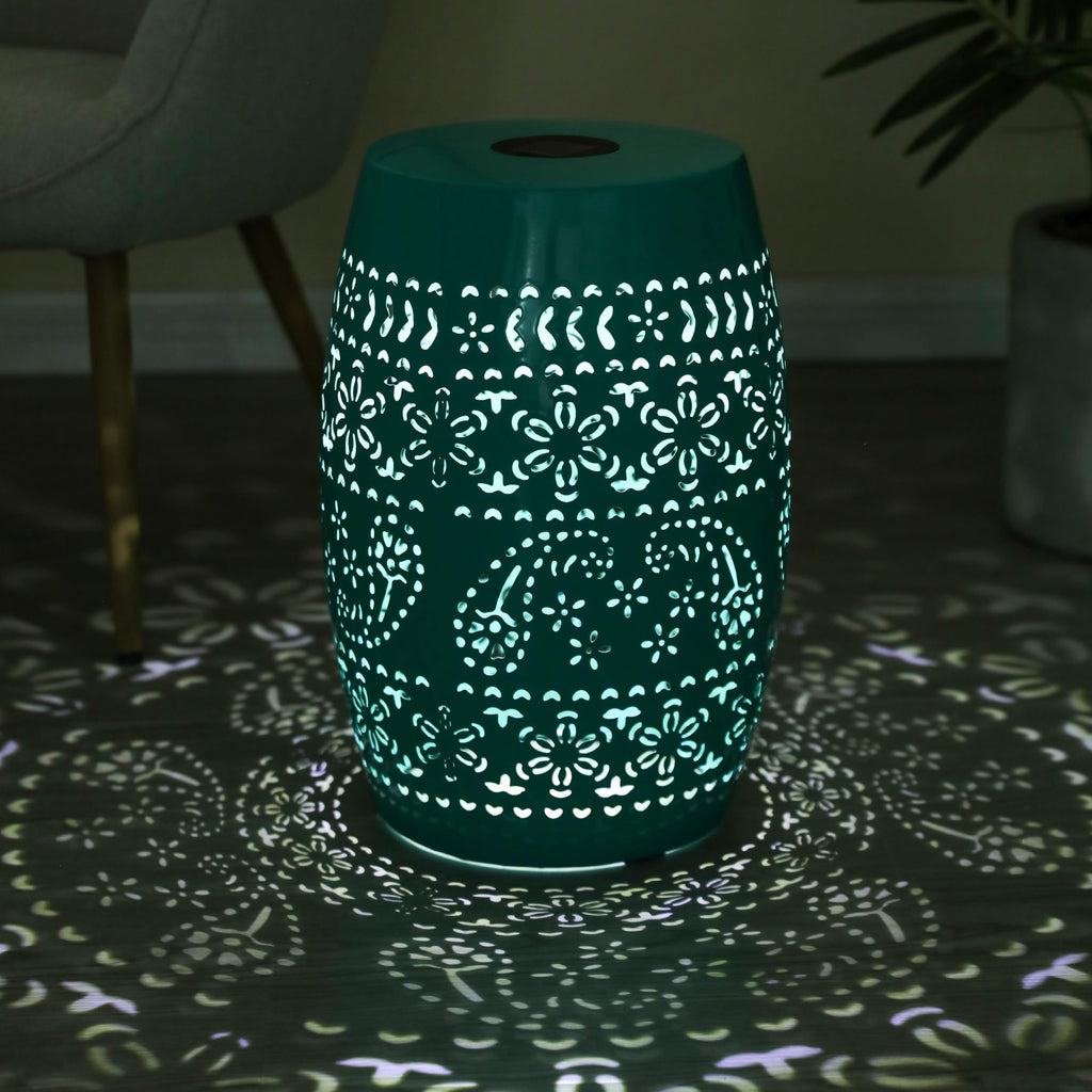 Teal Metal Patio Side Table P67308