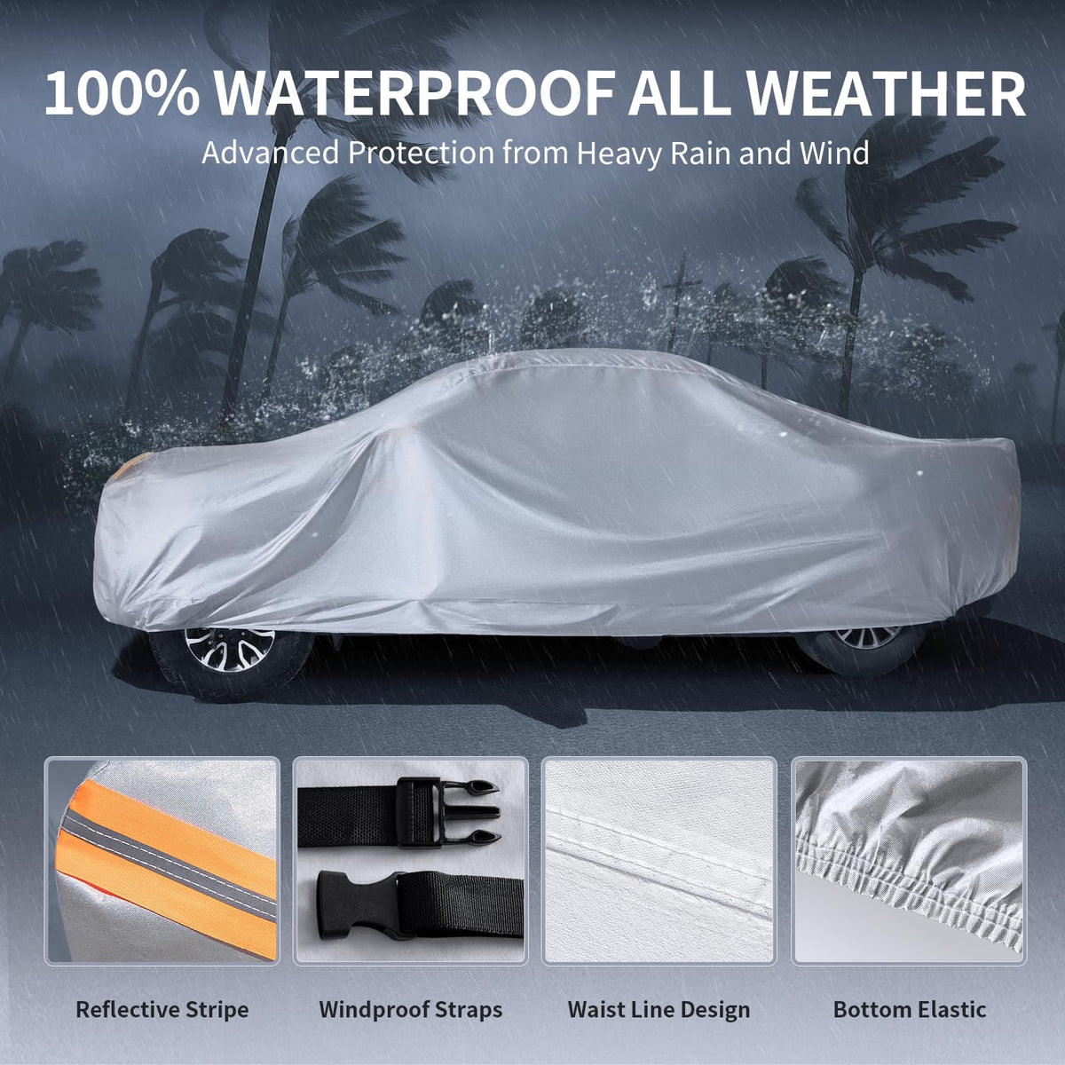 Waterproof Truck Cover with Zipper P990