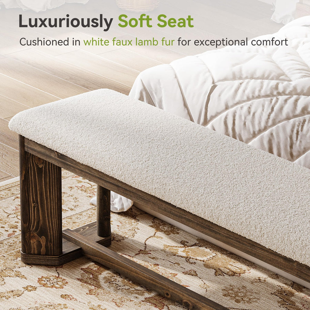 Upholstered Bench with Cushion T7360