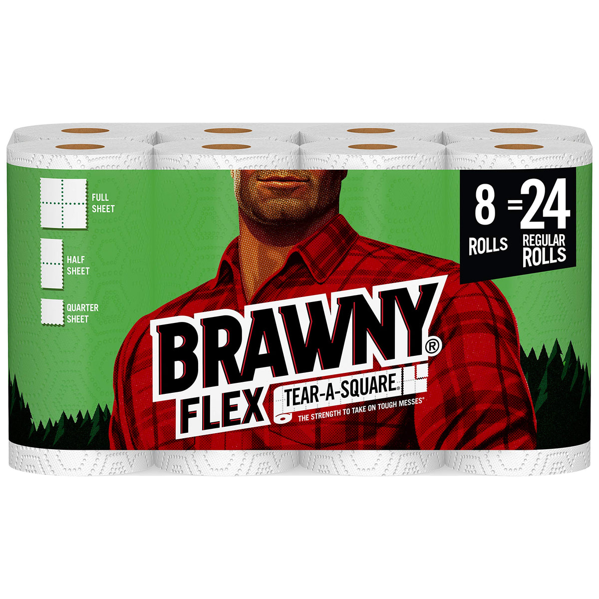 Paper Towels, 8 Triple Rolls, 3 Sheet Size Options Z714161