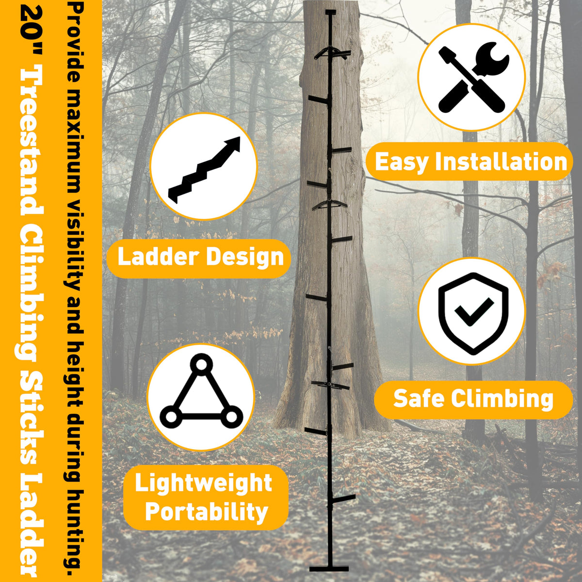 20 ft Steel Climbing Sticks L75609