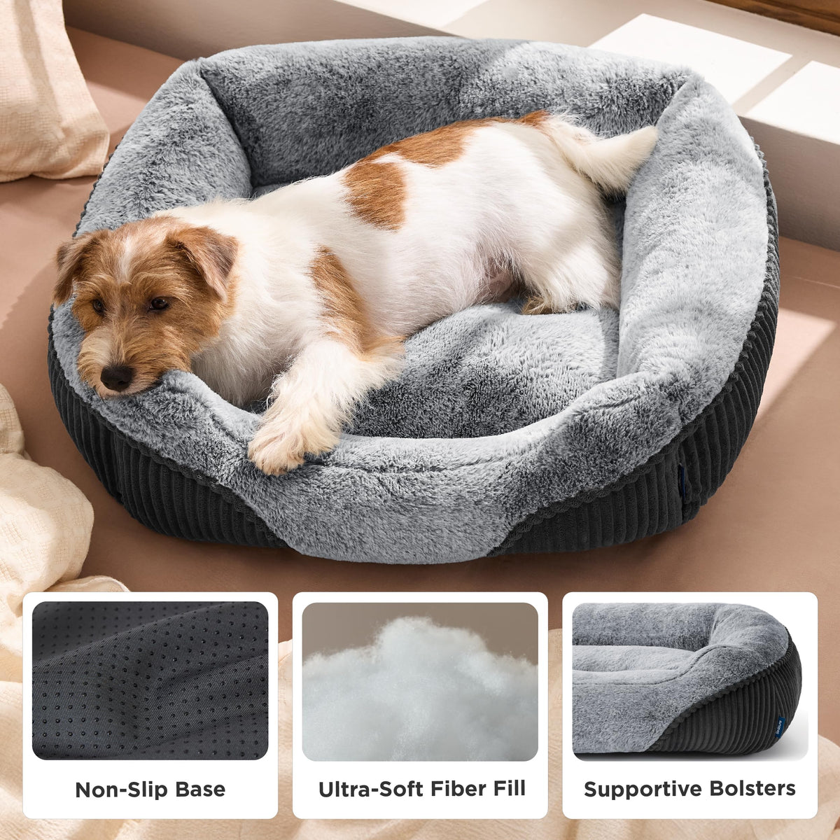 Washable Dog Bed Small Medium Size 25x21x7in W31477
