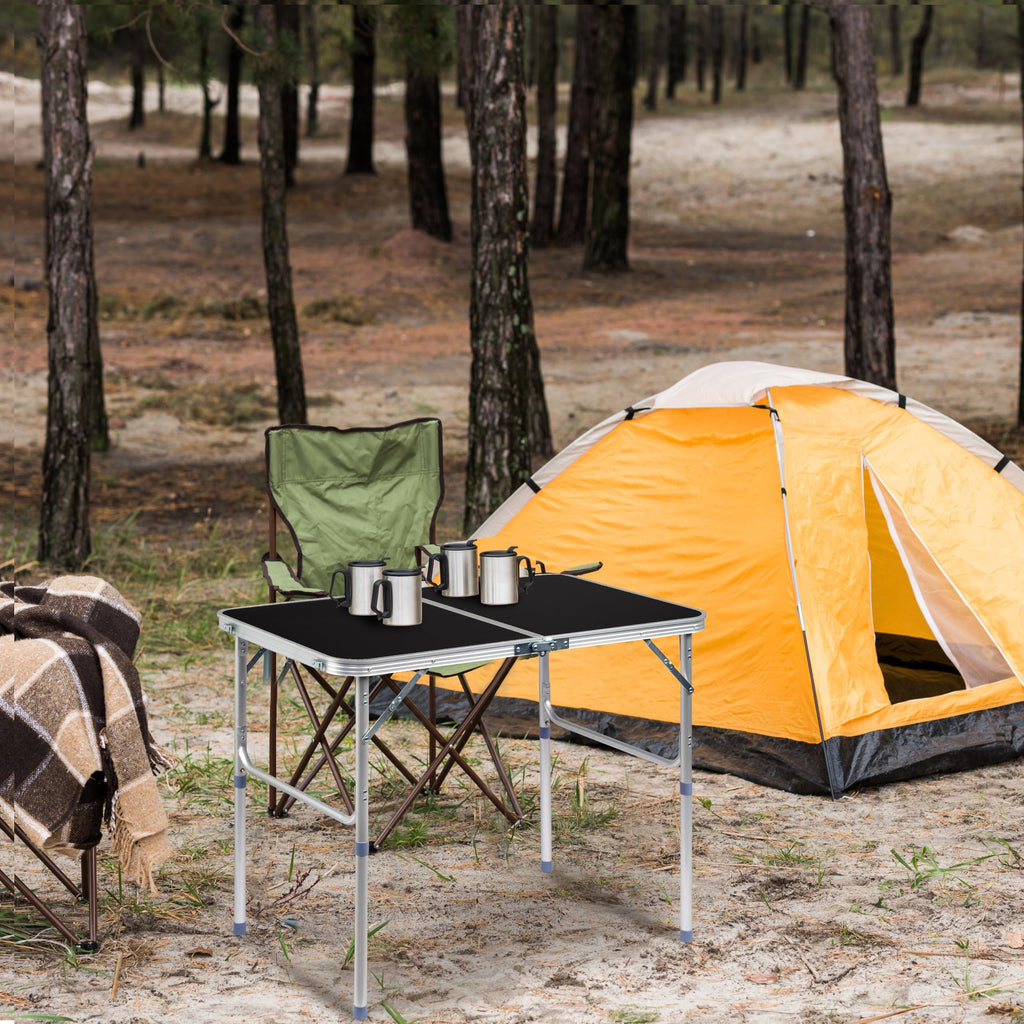 Portable Folding Camping Table Black V3534