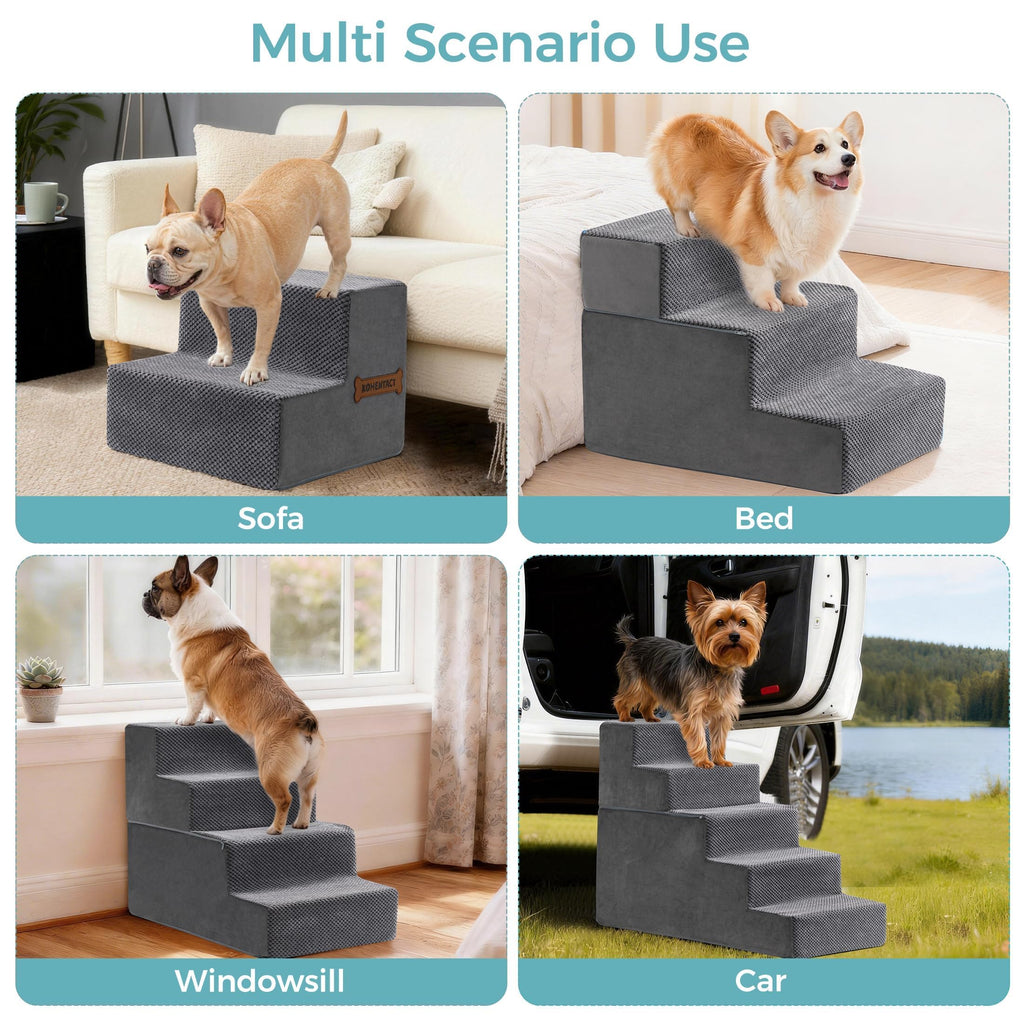 Detachable Non-Slip Grey Dog Stairs I370